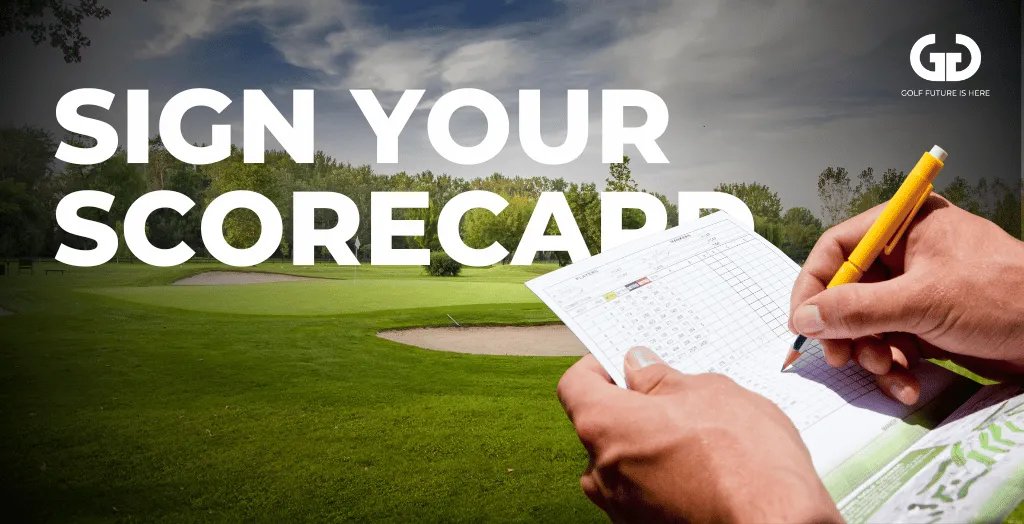 Golfer signing the scorecard - Basic Rules Of Golf