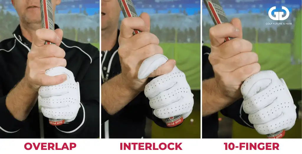3 different types of grips to hold a golf club