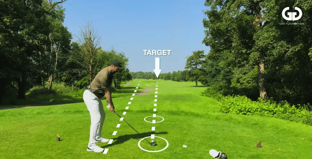 Position of the ball while hitting a driver